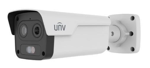 Uniview TIC2A32SA-F10-4F8AC-I1 hybrid thermal & optical bi-spectrum network bullet camera with 10mm IR and 8mm EO focal lengths