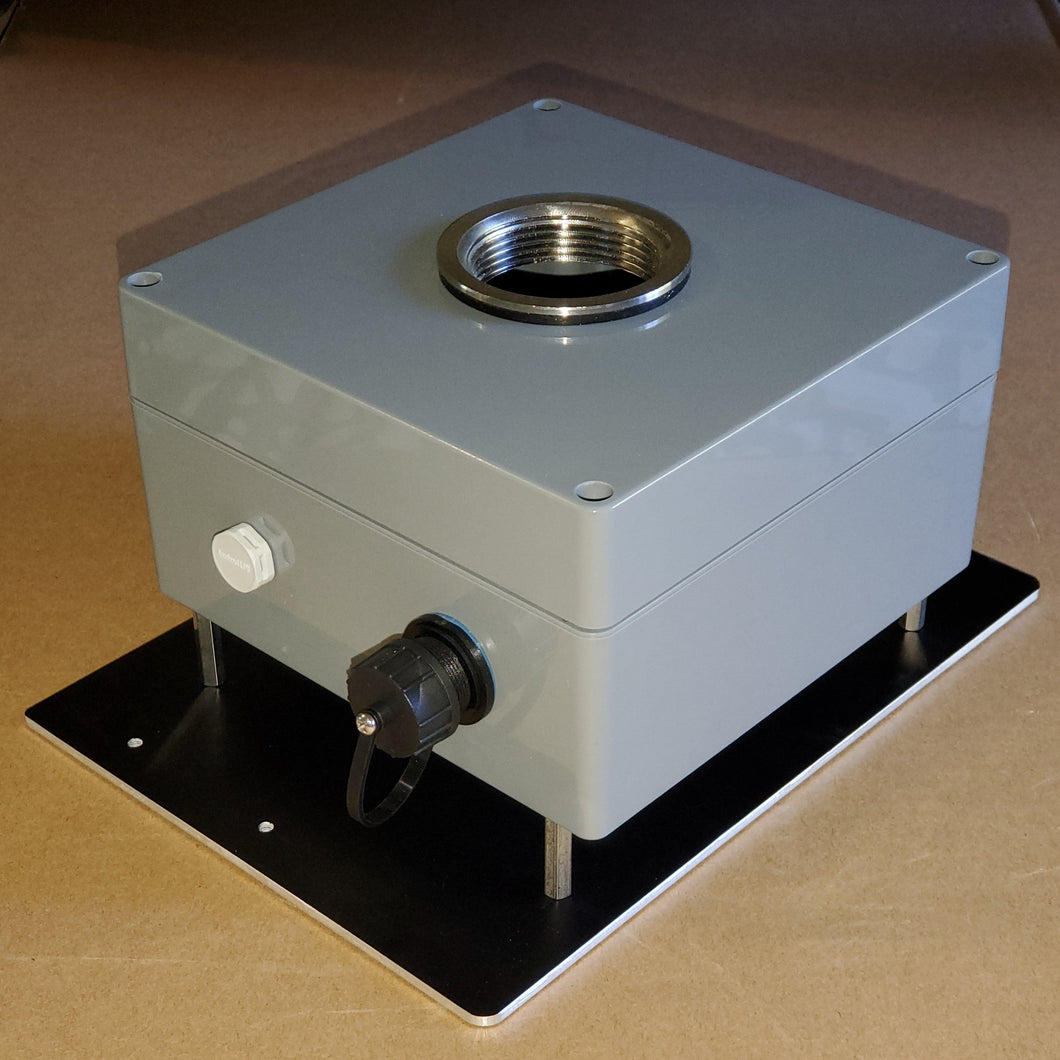 PTZ camera tripod mounting junction box assembly